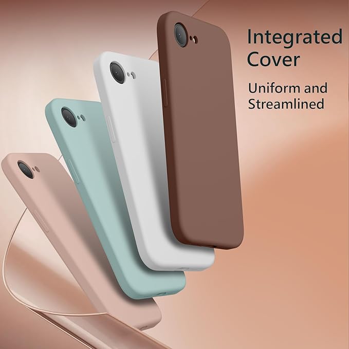 FireNova Magnetic for iPhone 17e Case/iPhone 16e Case, Compatible with MagSafe, [Silicone Camera Protection] Microfiber Lining Phone Case, 6.1", Light Brown