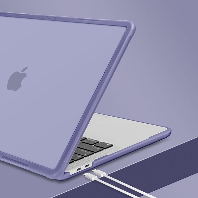 MOSISO Compatible with MacBook Pro 13 inch Case M2 2026-2016 A2338 M1 A2251 A2289 A2159 A1989 A1708 A1706, Heavy Duty Plastic Hard Case with Kickstand&Keyboard Skin&Screen Film&Type C, Lavender Gray