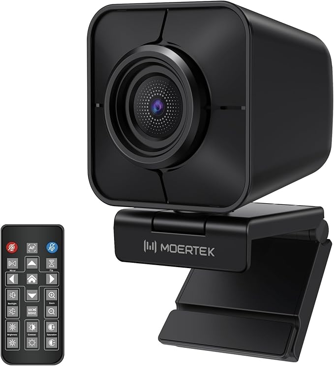4K Webcam for PC, PDAF Streaming Camera with Dual Noise-reducing Mics, Fast Auto Focus, Auto Light Correction, 5x Zoom, 8MP USB Webcam with Privacy Cover, Plug and Play, for Switch 2/ Zoom/Teams/Meet