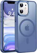 Newfuture Designed for iPhone 11 Case with Strong Magnetic [13 FT Military Drop Protection] [Compatible with Magsafe] Slim Translucent Matte Shockproof with Anti-Fingerprint Phone Case, Light Blue