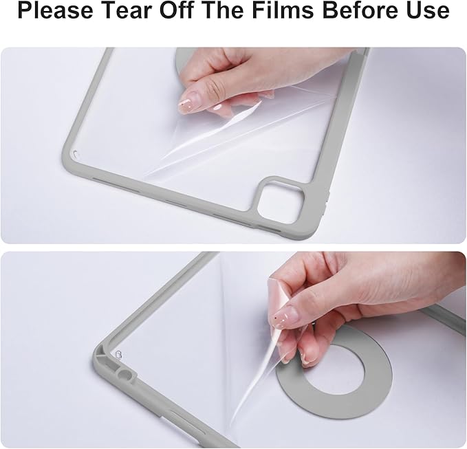 Case for iPad Air 11 Inch M4/M3/M2 2026/2025/2024, iPad Air 10.9" 5th/4th Gen. 2022/2020, iPad Pro 11" 4th/3rd/2nd 2022/2021/2020 with Pencil Holder, Vertical Stand, Detachable Magnetic, Gray