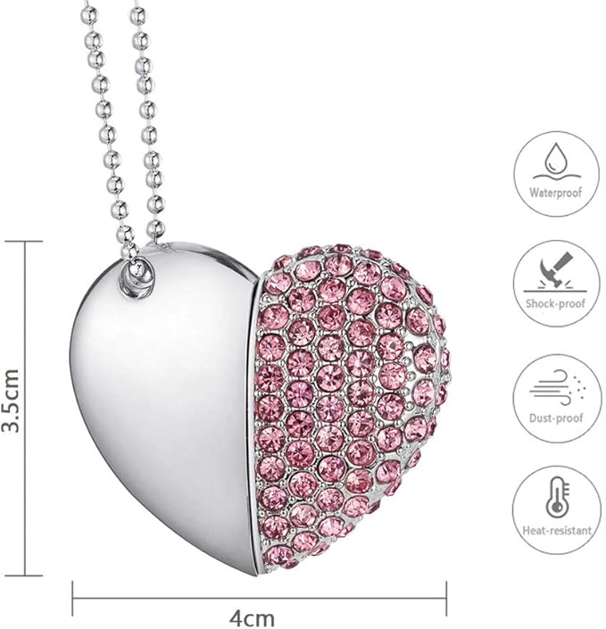 USB Flash Drive, 8GB / 16GB / 32GB / 64GB USB2.0 USB Memory Stick Date Storage Pendrive Thumb Drives(64GB,Pink)