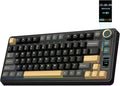 EPOMAKER X Aula EA75 MAX Wireless Gaming Keyboard with Screen & Knob, 5000mAh, Hot-Swap, Lubed Switches, RGB Backlit, Creamy Gasket, 75% Mechanical Keyboard (Black, Reaper Switch)