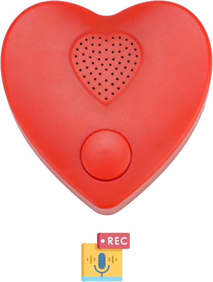 XLW Voice Recorder,350s Voice Box for Recordable Gifts Button Sound Box for Stuffed Animals, Christmas Valentine's Day Plush Toy & Manual DIY Creative Sound Gifts for Boys, Girls (Red)