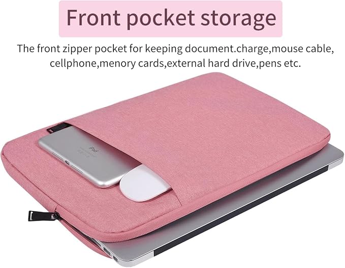 CAAORDKSO 11.6-12.3 Inch Laptop Sleeve for Lenovo 11.6" 300e 500e Chromebook, Dell Latitude 3190 11.6", Samsung Chromebook Plus 12.2", acer Chromebook Spin 511 11.6", 12-13" Microsoft Surface Pro,Pink