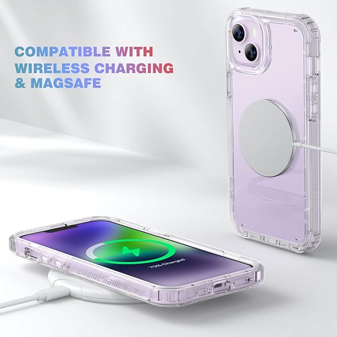 Diaclara Designed for iPhone 14 Plus Case, Waterproof Full Body Rugged Case with Built-in Touch Sensitive Anti-Scratch Screen Protector, with Camera Lens Protector for iPhone 14 Plus 6.7" (Clear)