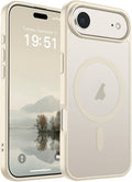 SUPFINE Magnetic for iPhone Air Case (Compatible with MagSafe)(Military Grade Drop Protection) Slim Translucent Matte Shockproof with Anti-Fingerprint Phone Cover for 17 Air,Antique White