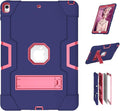 3 in 1 Hybrid Case for iPad Air 3 10.5" & iPad Pro 10.5" - Heavy Duty Rugged Stand, Shockproof, Anti-Slip, Anti-Scratch, Blue/Rose Red