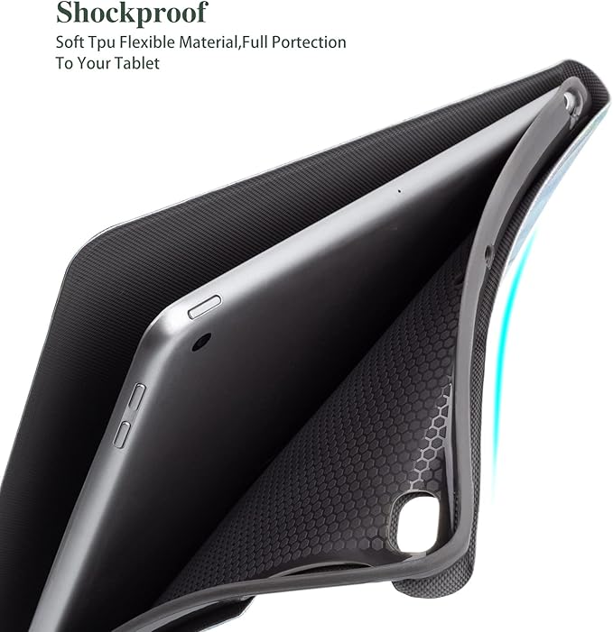 Vimorco for iPad 6th/5th Generation Case 2018/2017, for iPad Air 2/Air Case 2014/2013, for iPad Cases 6th/5th Generation 9.7-inch Cover Pencil Holder/4 Viewing Stands/Typing Stand/Slim, Ocean Beach