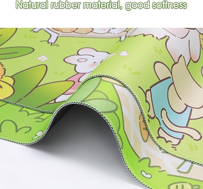 PERFECTSIGHT Cute Mouse Pad, Summer Beach Desk Pad, Kawaii Large Gaming Desk Mat, Funny Animal Party Deskmat Mousepad, Anime Desk Blotter Protector Laptop Keyboard Pad for Women Kids Girls Boys