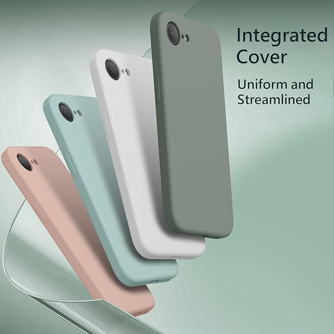 FireNova Magnetic for iPhone 17e Case/iPhone 16e Case, Compatible with MagSafe, [Silicone Camera Protection] Microfiber Lining Phone Case, 6.1", Calke Green