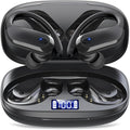 Wireless Earbuds,Bluetooth 5.4 Ear buds,Sport Headphones with Earhooks,IPX7 Waterproof Bluetooth Headphones,80H Playtime Earbuds,Weight 7.8g,Noise Cancelling Mic for Earphones Running & Workout-Black