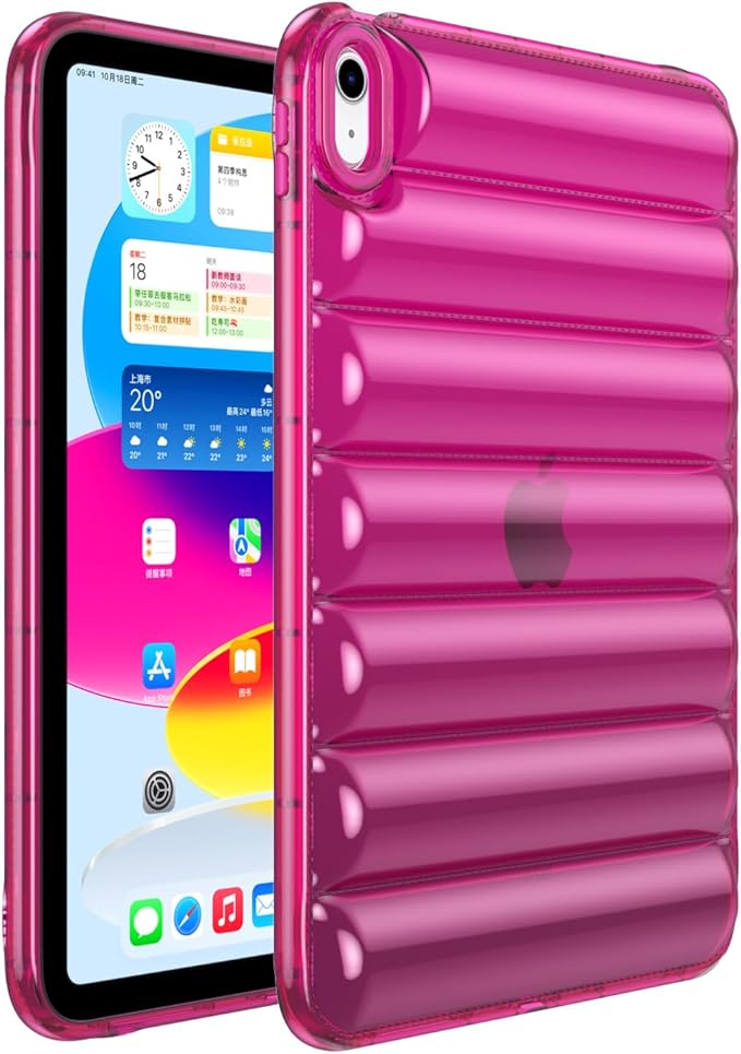 Case for iPad mini 7 (A17 Pro) 2024 & iPad mini 6 2021 (8.3 inch) Shockproof Soft TPU Back Cover Silicone Bumper Anti-Yellowing Lightweight Clear Shell for iPad mini 7th/6th Generation, Rose