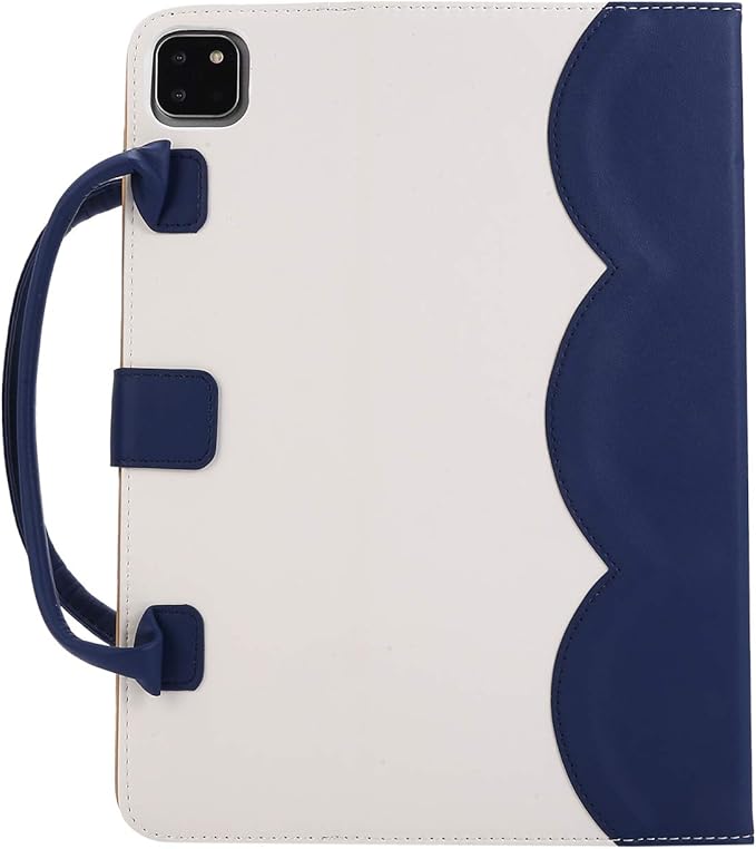 Handbag Case for iPad Pro 11" (2018-2025) & iPad Air 11 2024 2025/Air 10.9", Techcircle Cute Bowknot Pocket Wallet Folio Stand PU Leather Carrying Case, Auto Sleep/Wake, Blue