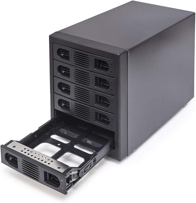 Syba 5 Bay Tool Less Tray Hot Swappable 2.5" 3.5" SATA III RAID HDD External USB 3.0 Enclosure Windows MacOS SY-ENC50118