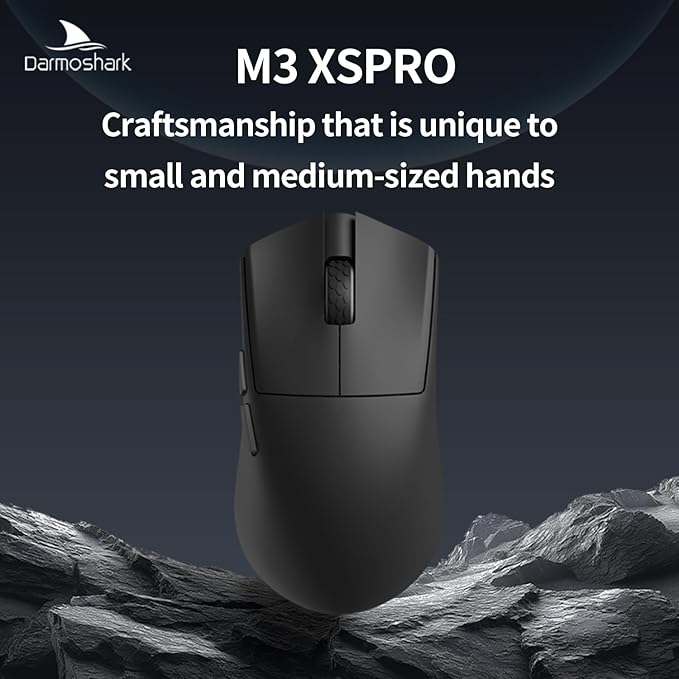 Darmoshark M3XSPRO Mini Wireless Gaming Mouse,Tri-Mode 8K/USB-C/Bluetooth,Up to 30000DPI,PAW3950 Optical Sensor Lightweight 45g,5 programmable Button,Computer Mouse for Laptop,PC,Mac-B