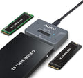 AOKO NVMe to USB 3.2(10Gbps) SSD Reader Docking Station – Portable M.2 SSD to USB Adapter External NVMe SSD Enclosure for M.2 PCIe NVMe and M.2 SATA SSD, Compatible with 2.5'' SATA Dirve