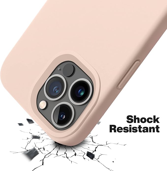 OTOFLY Designed for iPhone 13 Pro Max Case, Silicone Shockproof Slim Thin Phone Case for iPhone 13 Pro Max 6.7 inch (Pink)