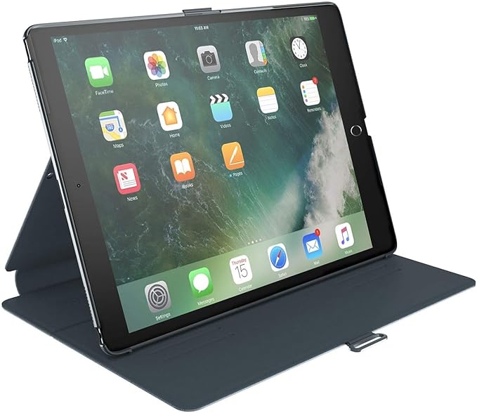 Speck Products Compatible Case for Apple 12.9-inch iPad Pro Case (2015 and 2017 Models), BalanceFolio with Magnets, Stormy Grey/Charcoal (90915-5999)