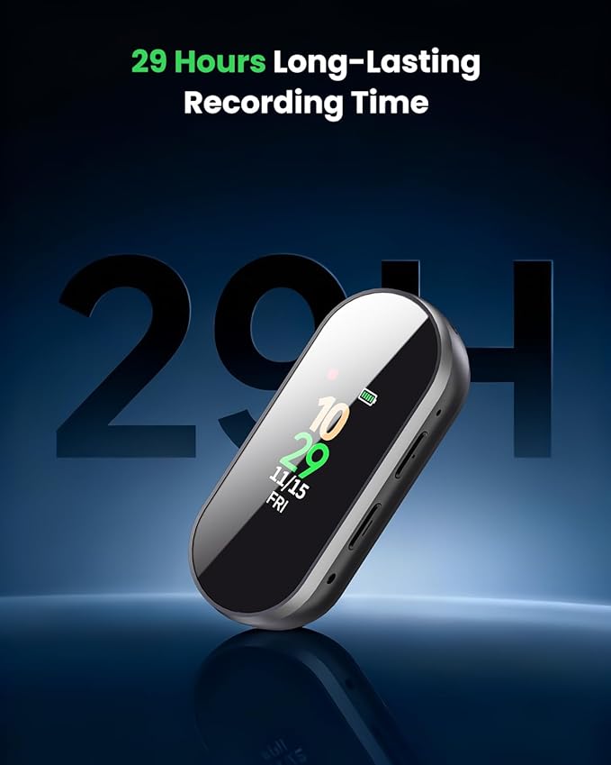 64GB Digital Voice Recorder Professional & Portable, 4-in-1 New Upgraded Noise Reduction Hi-Fi Pure Sound Quality, 3072Kbps Audio Activated Voice Recorder for Your Lectures, Meetings, and Classes