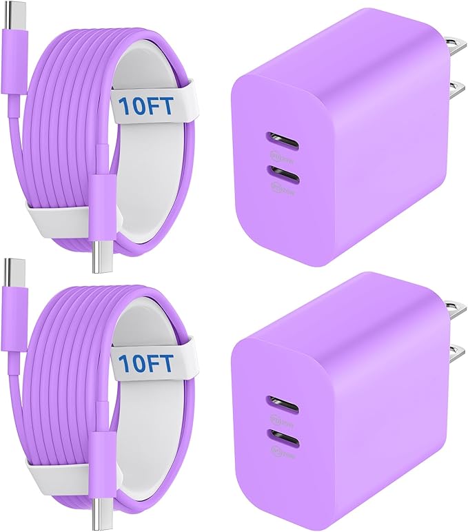 Phone 17 16 15 Charger USB C Wall Charger Block with 10FT USB C Fast Charging Cable for Phone 17 16 15/16 15 Plus/16 15 Pro/17 16 15 Pro Max