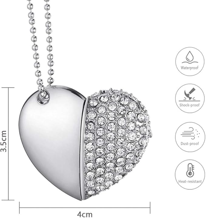 USB Flash Drive, 8GB / 16GB / 32GB / 64GB USB2.0 USB Memory Stick Date Storage Pendrive Thumb Drives(64GB,Silver)