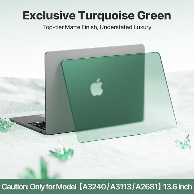 Soonjet Matte Case for MacBook Air 13/13.6-inch (M5/M4/M3/M2, 2022–2026 A3449 A3240 A3113 A2681), Lightweight | Scratch & Fingerprint Resistant | Closes Seamlessly | Ideal for Work, Travel & Study