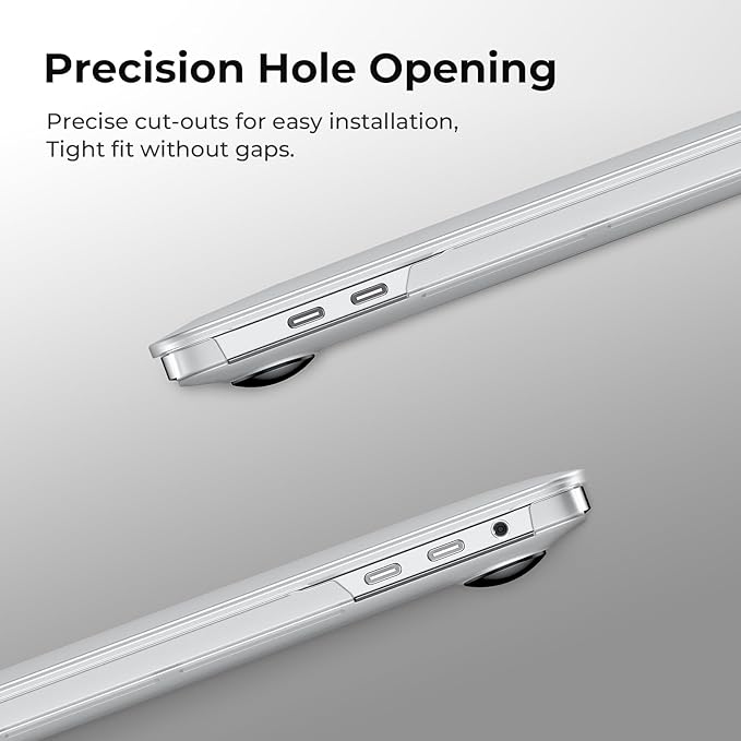 BlueSwan for MacBook Pro 13 inch Case, 2026 2022-2016 M2 M1 Clip, Anti-Scratch Flexible Protective Laptop Cover with Grippy Matte Texture, Slim and Easy Installation, Frosted White