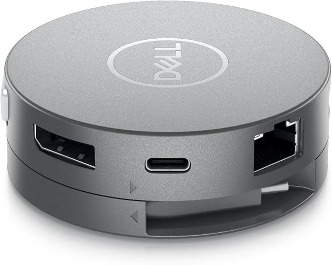 Dell 7-in-1 USB-C Multiport Adapter - DA310-2. USB-A Ports, 1 USB-C, 1 HDMI, 1 DisplayPort, 1 VGA and 1 RJ-45 Port, Crisp 4K Resolution at 60Hz, SuperSpeed Data Transfers, Lightweight and Portable.
