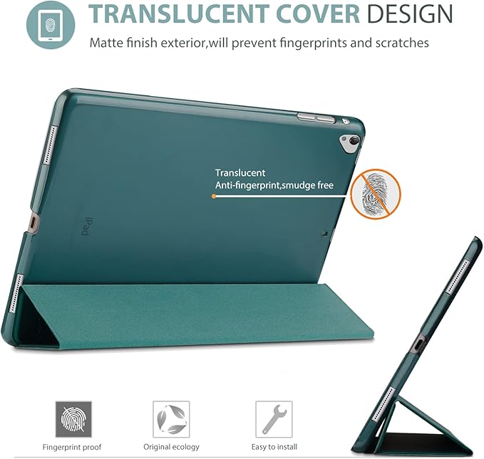 ProCase Smart Case for iPad Pro 12.9 Inch 1st and 2nd Generation (2015 and 2017 Model), Stand Cover Support Auto Sleep/Wake -Emerald