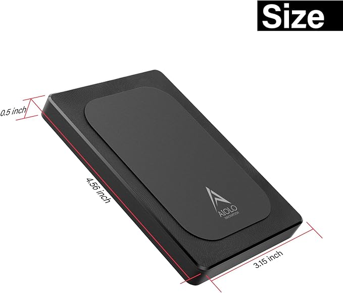 Aiolo Innovation 500GB External Hard Drive Ultra Slim Portable HDD-USB 3.0 for PC, Mac, Laptop, PS4, Xbox one,Xbox 360 HD-A4