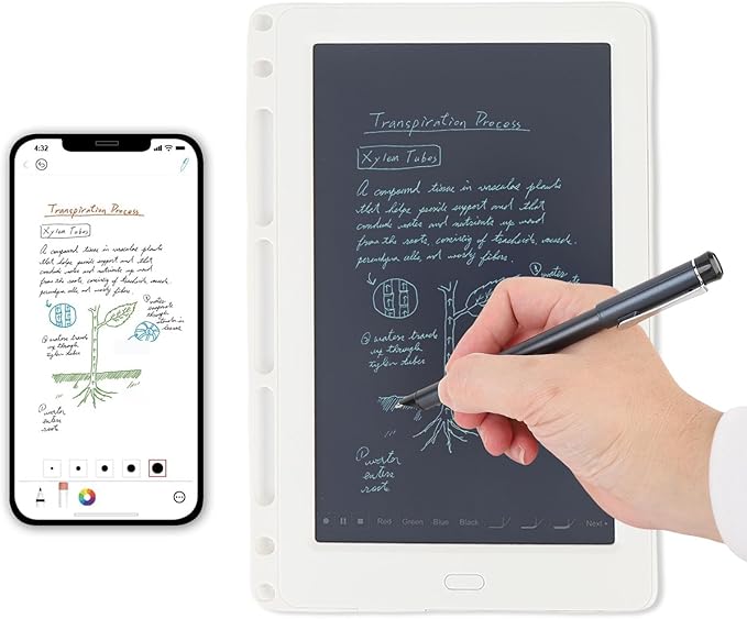 Digital Notebook with Smart Pen, Real-time Sync for Digitizing, Note-Taking, Digital Smart Pen Notebook and Writing Board Set, Compatible with iOS & Android Smartphone