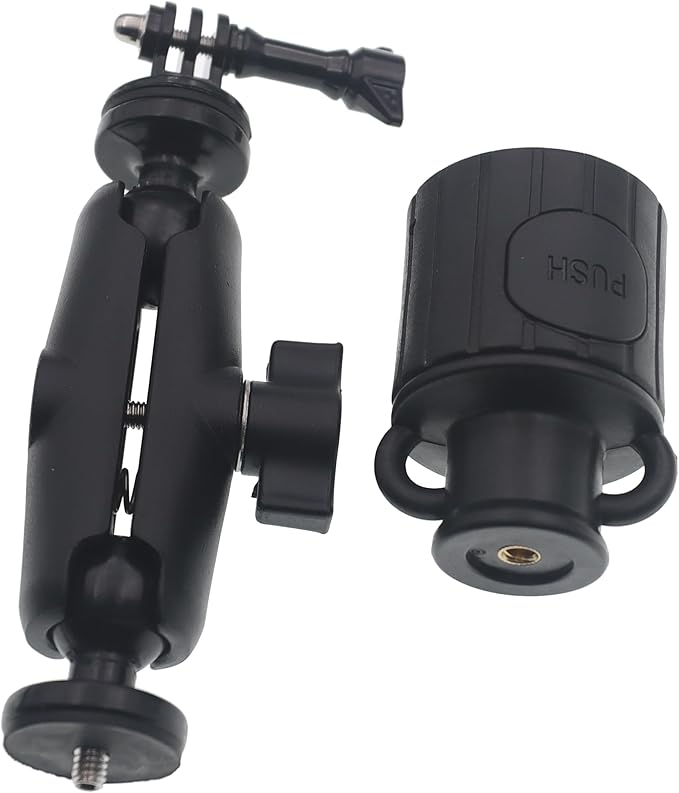 360 Degree Kayak Action Camera Mount Universal Adjustable,Kayak Rail Track Camera Holder, Compatible with GoPro Hero 12 11 10 9 8 7 Ball Head Camera Mount