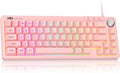MageGee Mini 60% Gaming Keyboard, RGB Backlit Ultra-Compact Keyboard, TS68 Ergonomic Waterproof Mechanical Feeling Office Computer Keyboards for PC, MAC, PS4, Xbox ONE Gamer