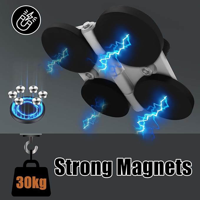 Magnetic Fence Mount for Mevo Start,Chain Link Fence Game Changer Mounting Kit for Baseball,Softball,Tennis,Picklebal Games Recording for GoPro,for iPhone,Pocket Rader,for Insta 360 X5 Action Cameras