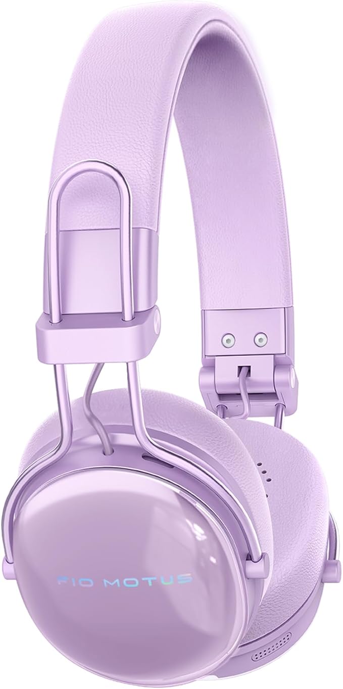 Wireless On-Ear Headphones, Active Noise Cancelling, Bluetooth 5.4, Hi-Res Sound, 55H Playtime, Lightweight and Comfortable, Foldable Design, for Home Office Travel, Purple