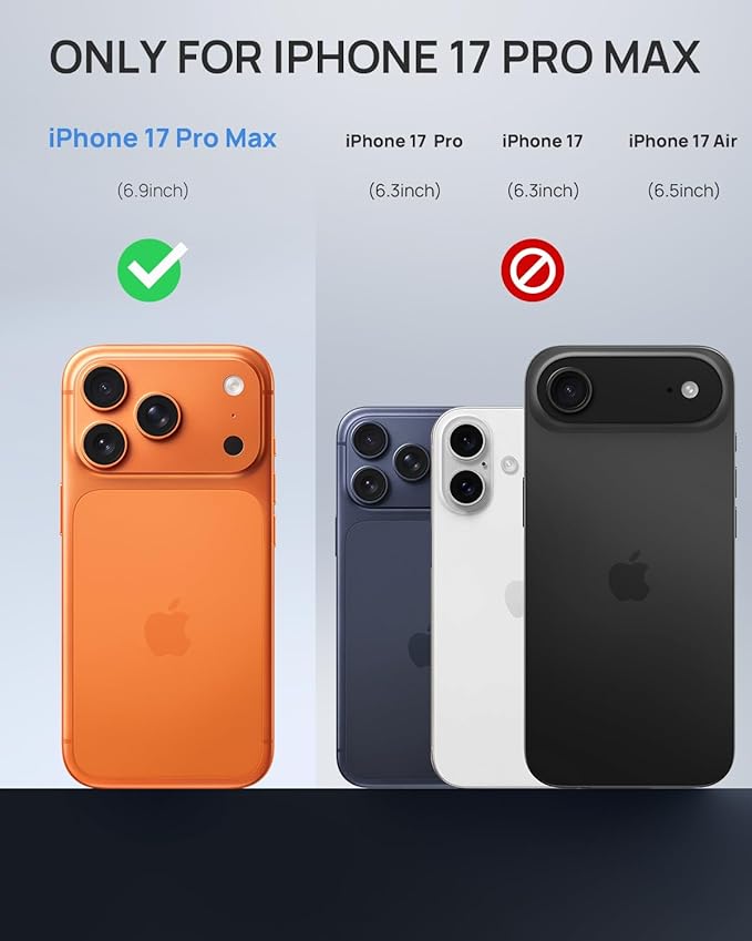 Lanhiem Magnetic for iPhone 17 Pro Max Case, Built-in Privacy Screen Protector, IP68 Waterproof Dustproof Case, Compatible with MagSafe, Anti-Spy Full Body Phone Case for iPhone 17 Pro Max 6.9", Black