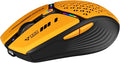 Uciefy Bluetooth Wireless Mouse, (BT5.0/5.1+2.4GHz) USB C Rechargeable LED Mouse Battery Level Visible, Honeycomb Magnetic Shell Cover with USB Receiver & Type-C Adapter for Laptop/PC/Mac/iPad -Orange