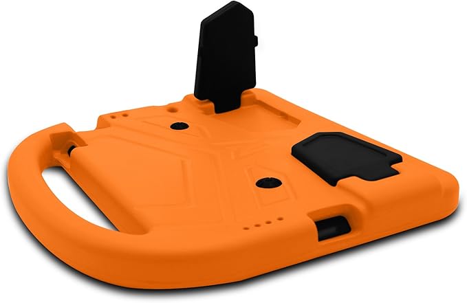 Kids Case for 7.9" iPad mini 5/Mini 4/Mini 3/Mini 2/Mini 1, Friendly Silicone Shockproof Cover with Handle Kickstand for Apple iPad mini 5th (2019), Mini 4th/ 3rd/ 2nd/1st Generation, Orange