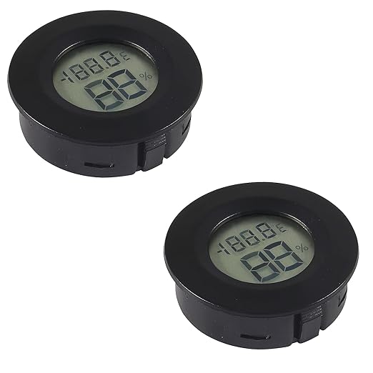 2PCS Mini Hygrometer Thermometer Electronic Digital Humidity Meter Gauge Monitor LCD Display Indoor Temperature Sensor with Fahrenheit Celsius