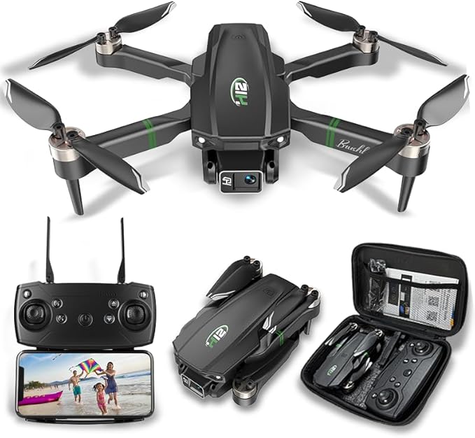 Drones with Camera for Adults 4K, Mini Drone with Camera, Altitude Hold, One Key Take Off/Landing, Headless Mode, 3D Flip, 3 Speed Mode, Foldable Remote Control Drone with 2 Batteries for Beginners