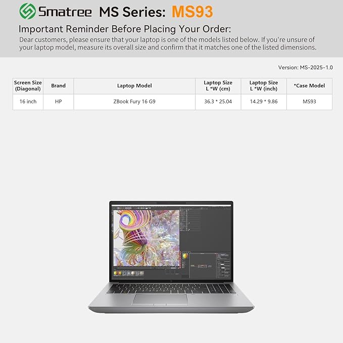 Smatree MS93 Hard EVA Protective Sleeve Case with Stand Compatible for 16 inch HP ZBook Fury 16 G10/G9 Mobile Workstation PC, OMEN Laptop 16-k0797nr/n0797nr, Green
