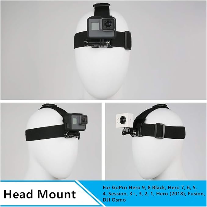 Chest Mount Harness Chesty Vest Head Mount Strap for Action Camera Compatible with GoPro Hero 12,11,10,9,8,Max,Go Pro Hero 7,6, 5,4, Session,3+,3,Hero (2018),Fusion,DJI Osmo,AKASO