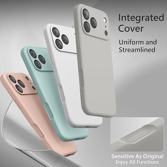 FireNova Magnetic for iPhone 17 Pro Case, Compatible with MagSafe, [Integrated Silicone Camera Control Button] [Camera Protection] Anti-Scratch Microfiber Lining Phone Case, 6.3", Natural Titanium