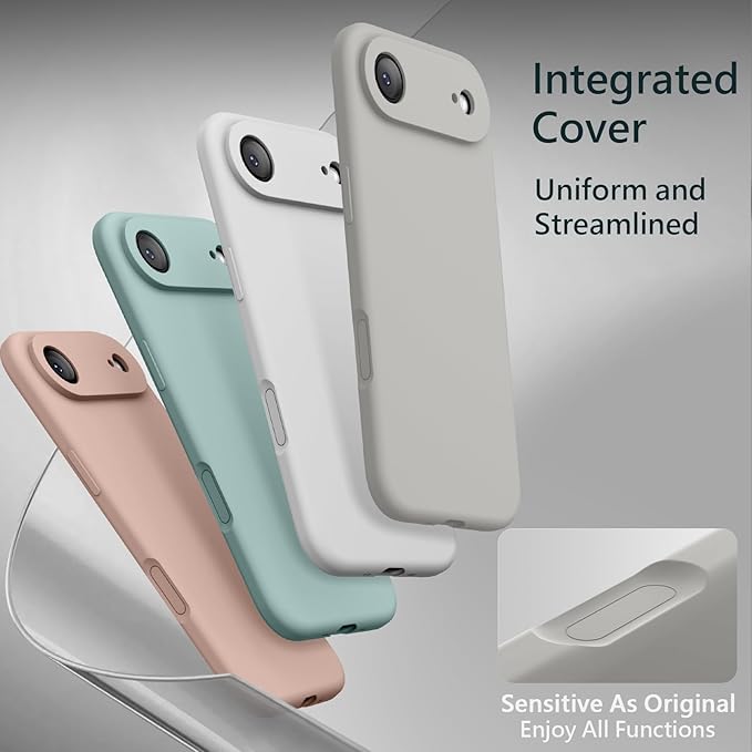FireNova Magnetic for iPhone Air Case, Compatible with MagSafe, [Integrated Silicone Camera Control Button] [Camera Protection] Microfiber Lining Phone Case for iPhone 17 Air, 6.5", Natural Titanium