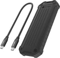 ICY BOX M.2 NVMe & SATA SSD Enclosure, External Adaptor with USB 3.2 Gen 2 Type-C 10Gbps, Dust & Shock-Proof, Supports M-Key & B+M-Key SSDs (2230 to 2280), Up to 4TB, Portable with Lanyard for Travel