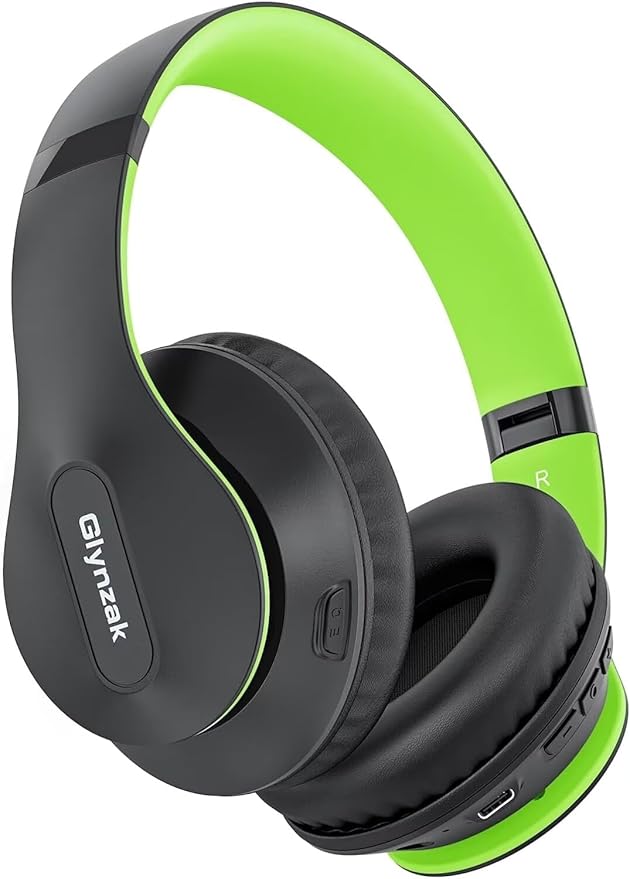 Wireless Bluetooth Headphones Over Ear 65H Playtime HiFi Stereo Headset with Microphone and 6EQ Modes Foldable Bluetooth V6.0 Headphones for Travel Smartphone Computer Laptop