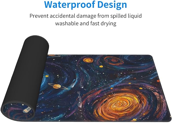 Mouse Pad Gaming - Large Mouse Pad for Desk with Waterproof Surface & Durable Design Desk Mat for Desktop & Office Accessories (Cosmic Odyssey)