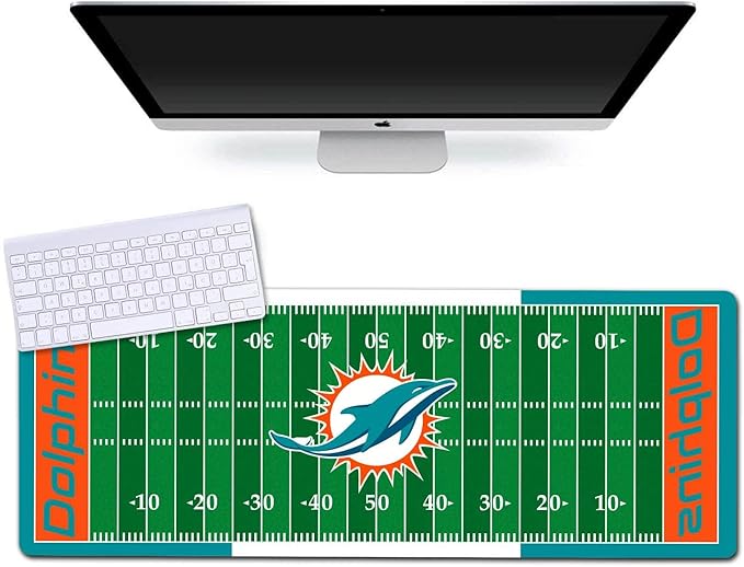 Large Gaming Mouse Pad, Mousepad with Non-Slip Rubber Base for Laptop Computer Desktop Keyboard,Football Fans Boy Husband Gift Little Green Design Mat