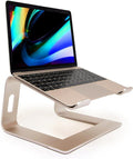 Laptop Stand, Ergonomic Aluminum Laptop Mount Computer Stand, Detachable Laptop Riser，Notebook Holder Stand All 10-17.3" Laptops（Gold）